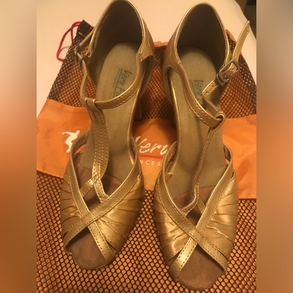 Gold Latin Dance Heels
